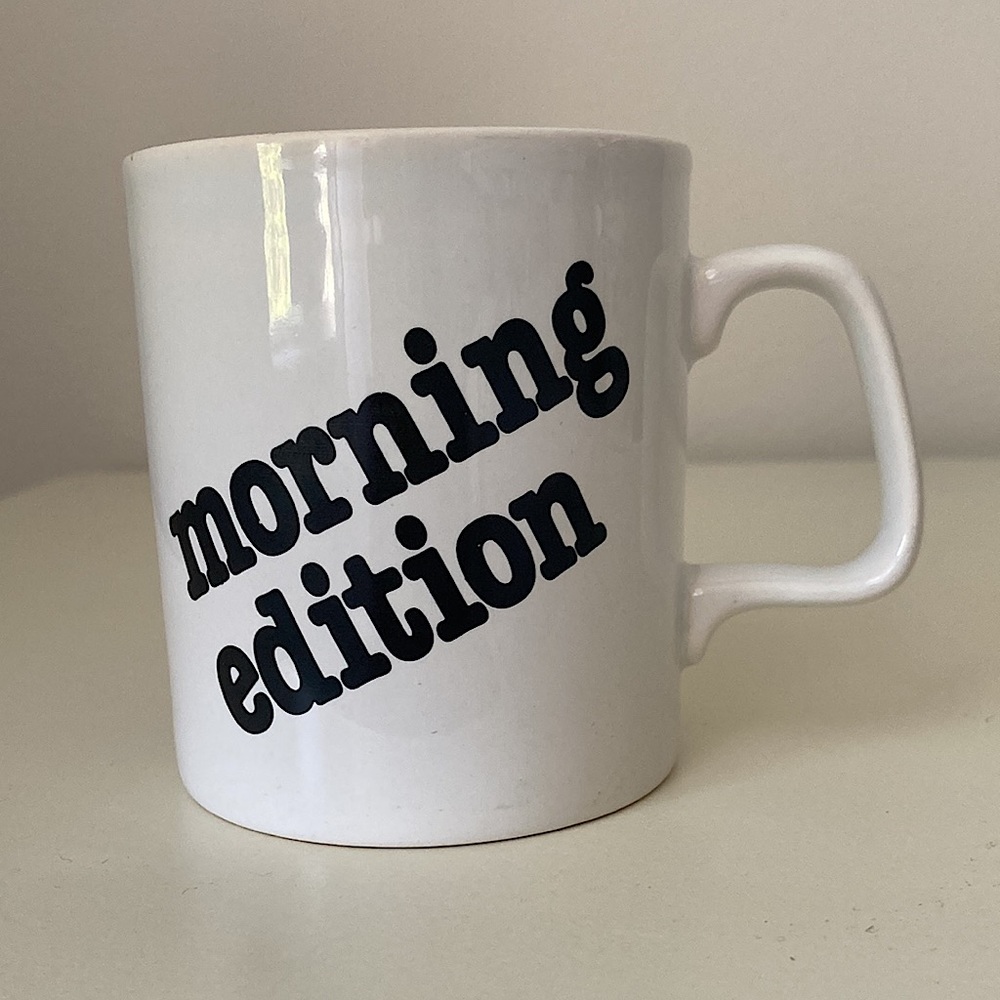 Kiln Craft England Staffordshire White Coffee Mug Morning Edition WAMU Radio